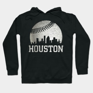 Vintage Houston Texas Skyline Baseball Hoodie